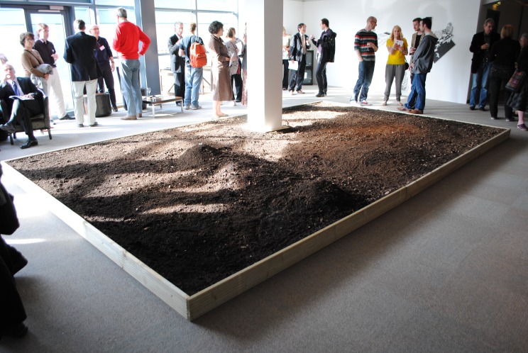 Earth Breath - a two hour performance buried in soil, part of the opening night for 'Soil', 2011